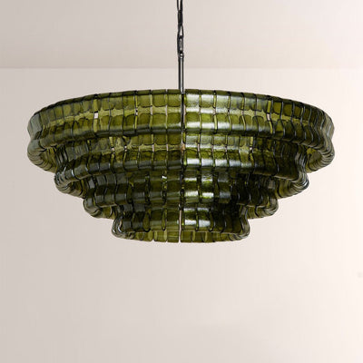 Ghiaccia Glass Round Chandelier - Cyran Lamps
