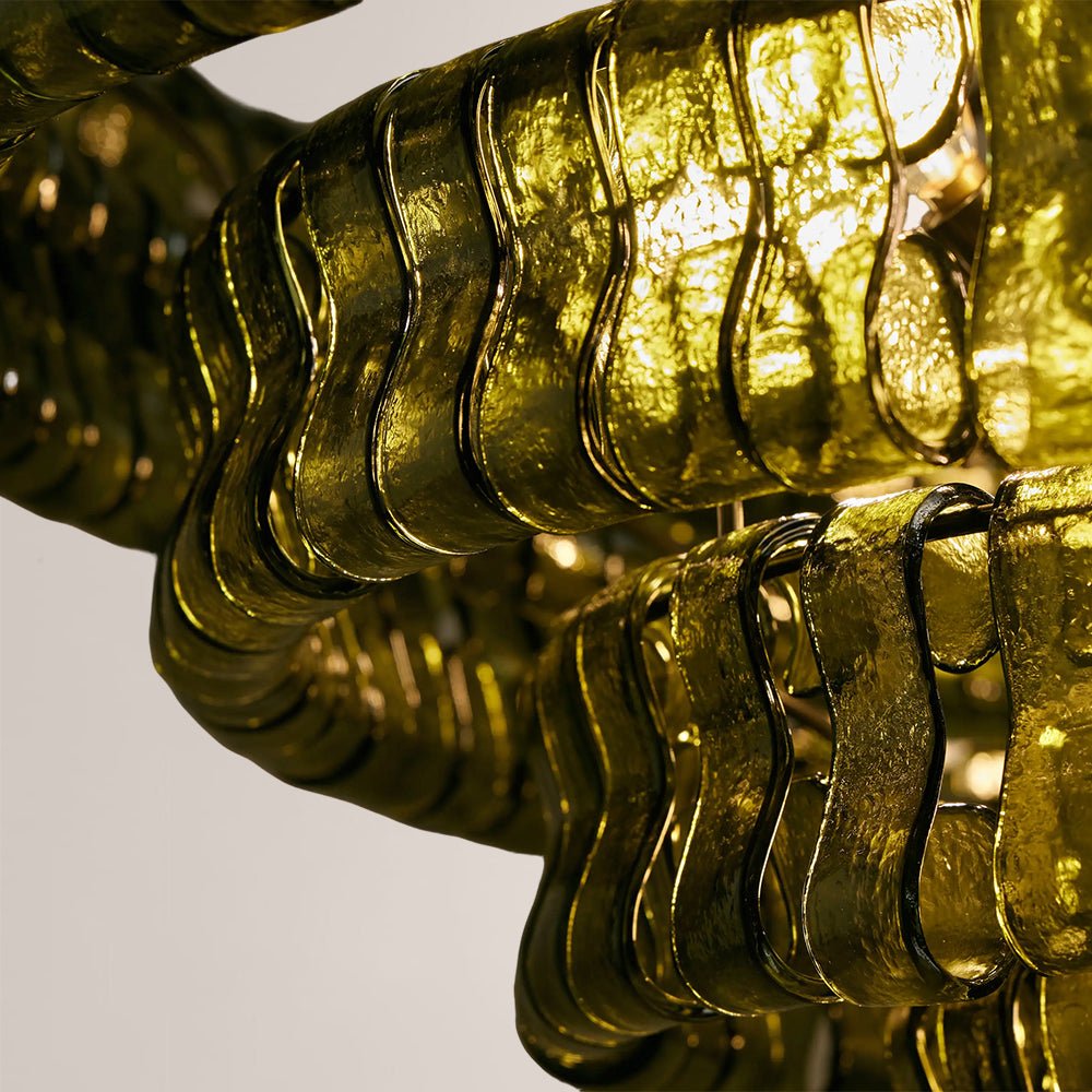 Ghiaccia Glass Round Chandelier - Cyran Lamps
