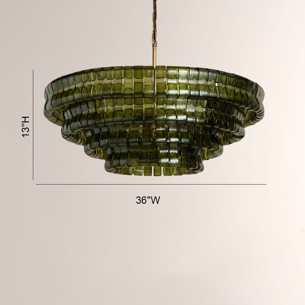 Ghiaccia Glass Round Chandelier - Cyran Lamps