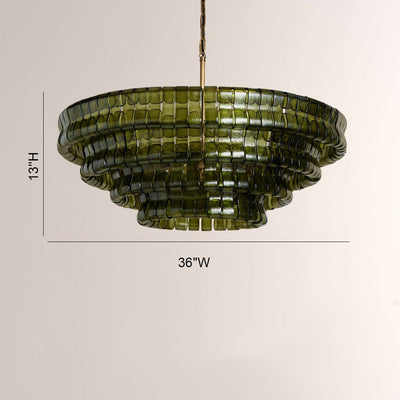 Ghiaccia Glass Round Chandelier - Cyran Lamps