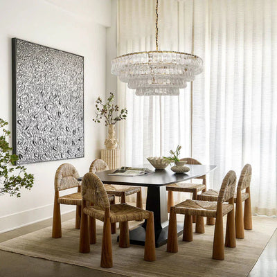 Ghiaccia Glass Round Chandelier - Cyran Lamps