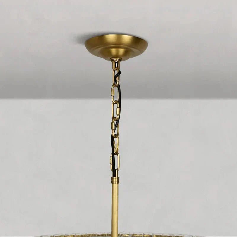 Ghiaccio Glass Oval Chandelier 54''65'' - Cyran Lamps