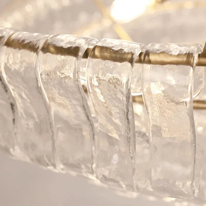 Ghiaccio Glass Round Chandelier - Cyran Lamps