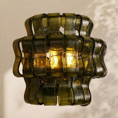Ghiaccio Glass Wall Sconce 12" - Cyran Lamps