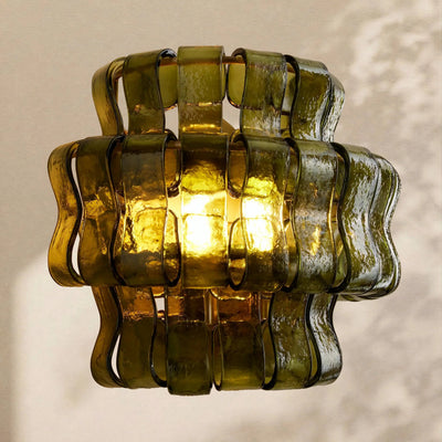 Ghiaccio Glass Wall Sconce 12" - Cyran Lamps