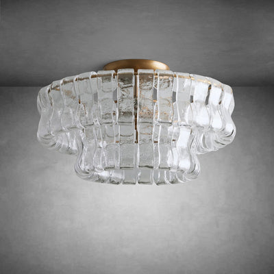 Ghiaccio Modern Glass Flushmount - cyranlamps
