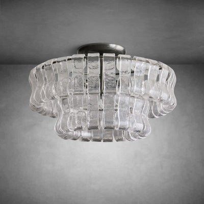 Ghiaccio Modern Glass Flushmount - cyranlamps
