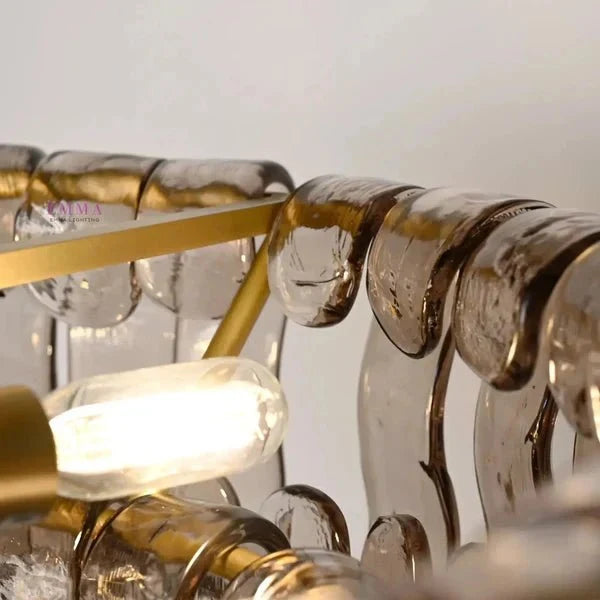 Ghiaccio Modern Glass Flushmount - cyranlamps