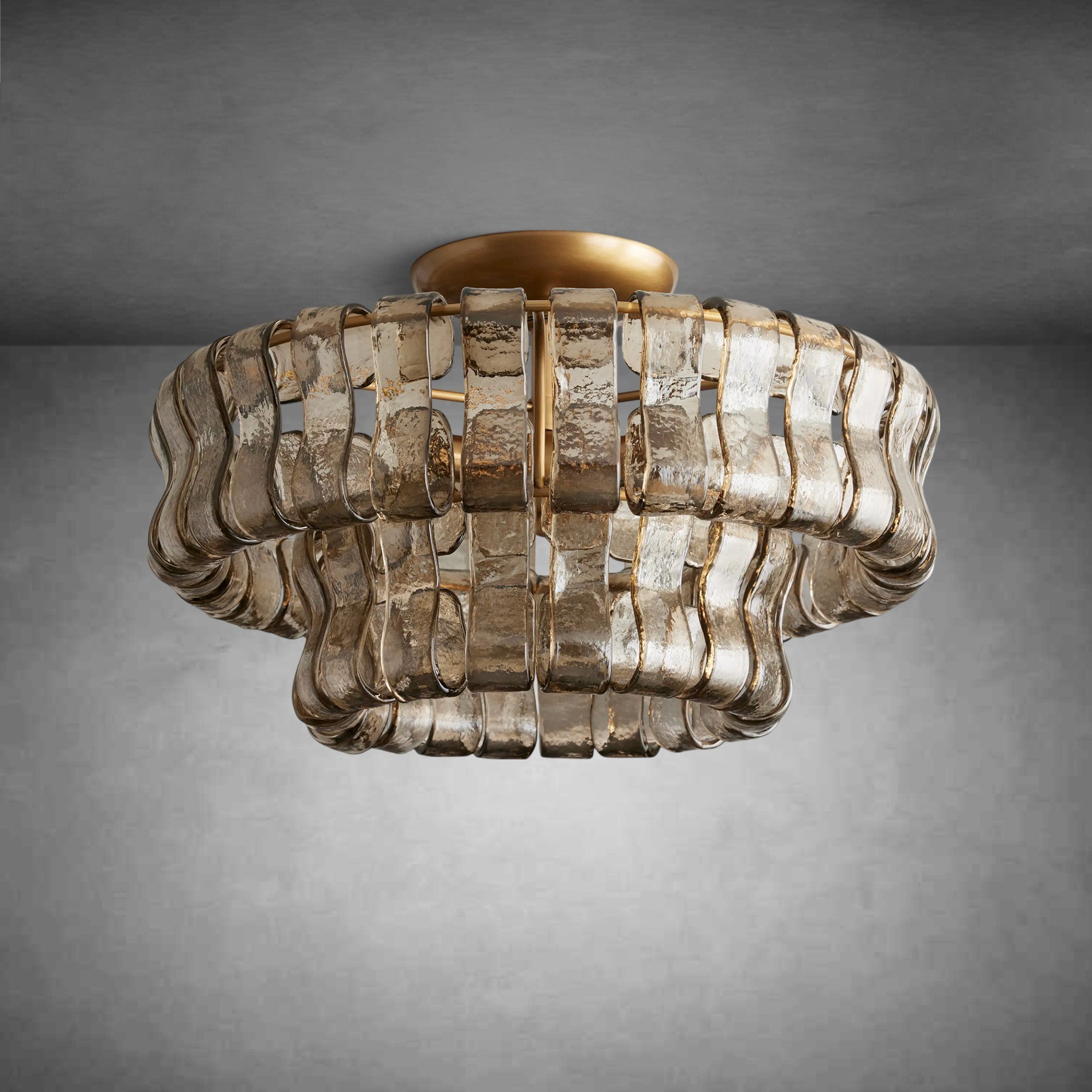Ghiaccio Modern Glass Flushmount - cyranlamps