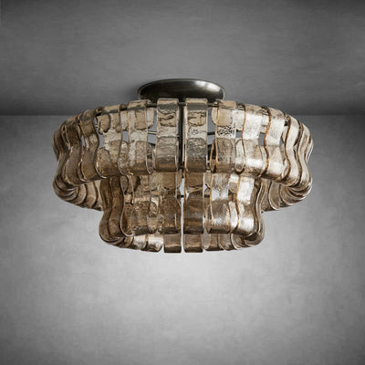 Ghiaccio Modern Glass Flushmount - cyranlamps