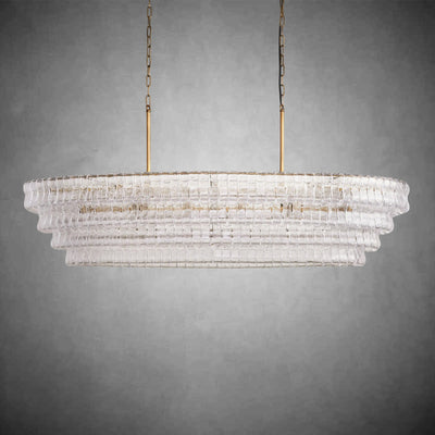 Ghiaccio Oval Chandelier 54"W/65"W - Merlinlamps