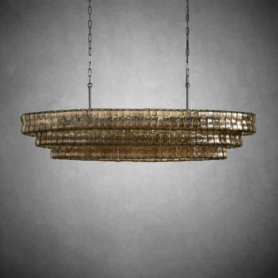 Ghiaccio Oval Chandelier 54"W/65"W - Merlinlamps