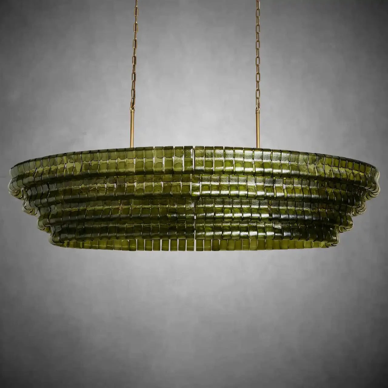 Ghiaccio Oval Chandelier 54"W/65"W - Merlinlamps