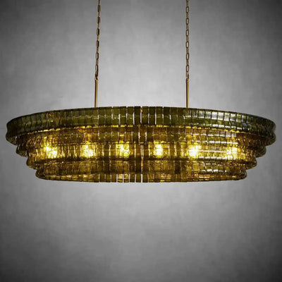 Ghiaccio Oval Chandelier 54"W/65"W - Merlinlamps