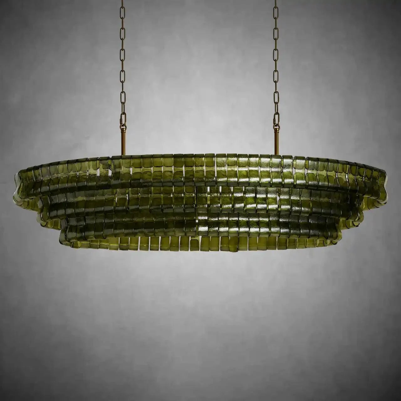 Ghiaccio Oval Chandelier 54"W/65"W - Merlinlamps