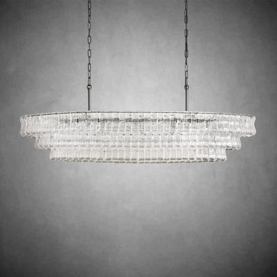 Ghiaccio Oval Chandelier 54"W/65"W - Merlinlamps