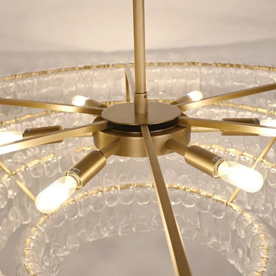 Ghiaccio Oval Chandelier 54"W/65"W - Merlinlamps