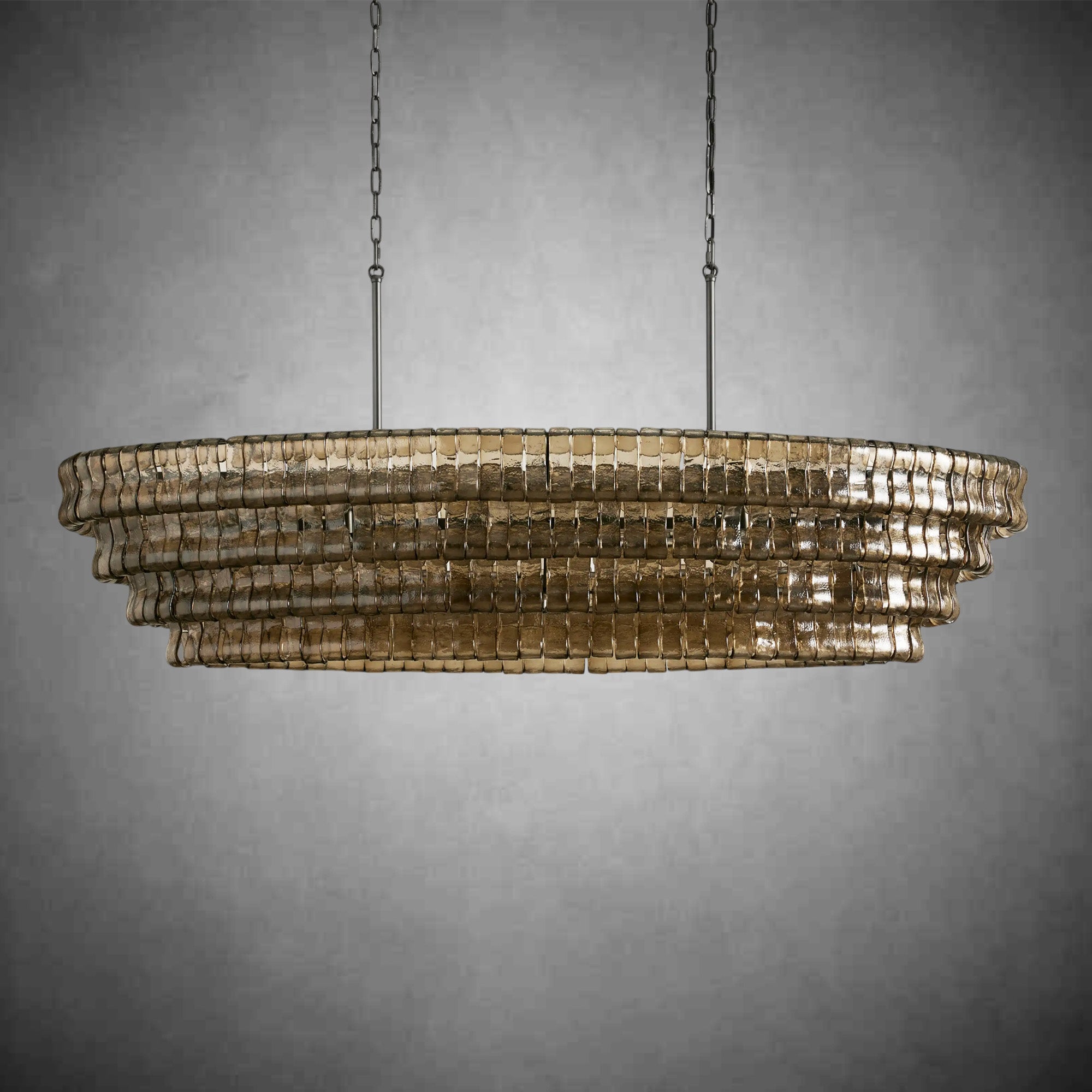 Ghiaccio Oval Chandelier 54"W/65"W - Merlinlamps