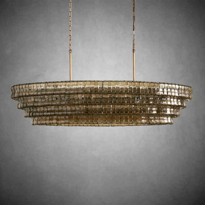 Ghiaccio Oval Chandelier 54"W/65"W - Merlinlamps