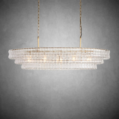 Ghiaccio Oval Chandelier 54"W/65"W - Merlinlamps