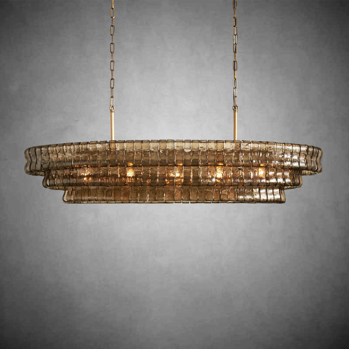 Ghiaccio Oval Chandelier 54"W/65"W - Merlinlamps
