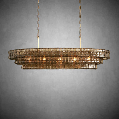 Ghiaccio Oval Chandelier 54"W/65"W - Merlinlamps