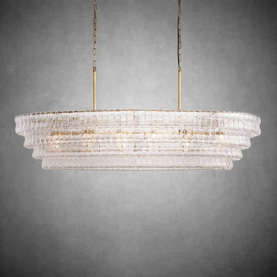 Ghiaccio Oval Chandelier 54"W/65"W - Merlinlamps