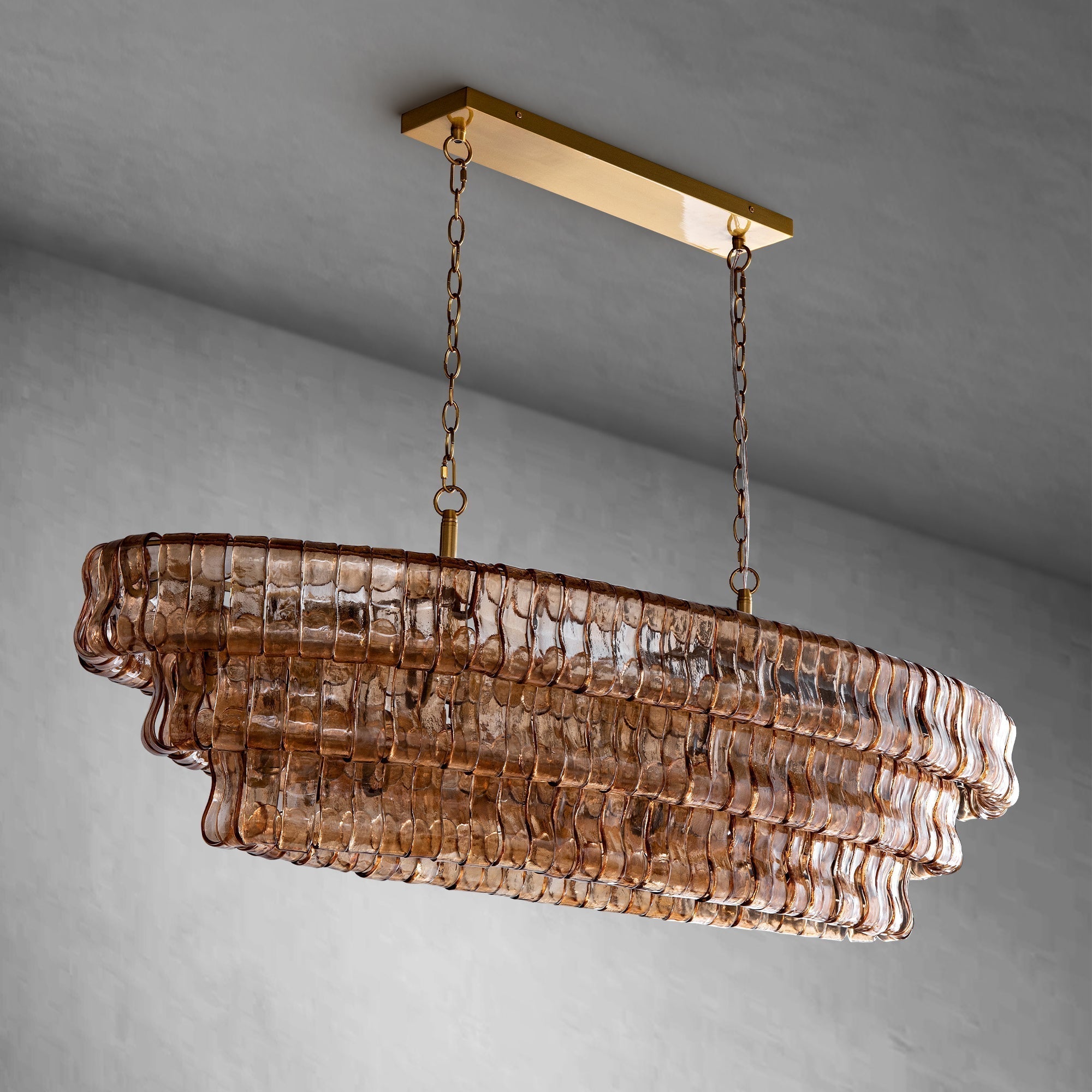 Ghiaccio Oval Chandelier 54"W/65"W - Merlinlamps
