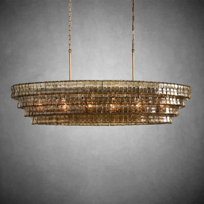 Ghiaccio Oval Chandelier 54"W/65"W - Merlinlamps