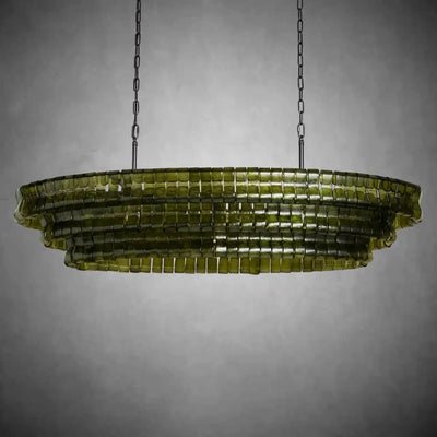 Ghiaccio Oval Chandelier 54"W/65"W - Merlinlamps