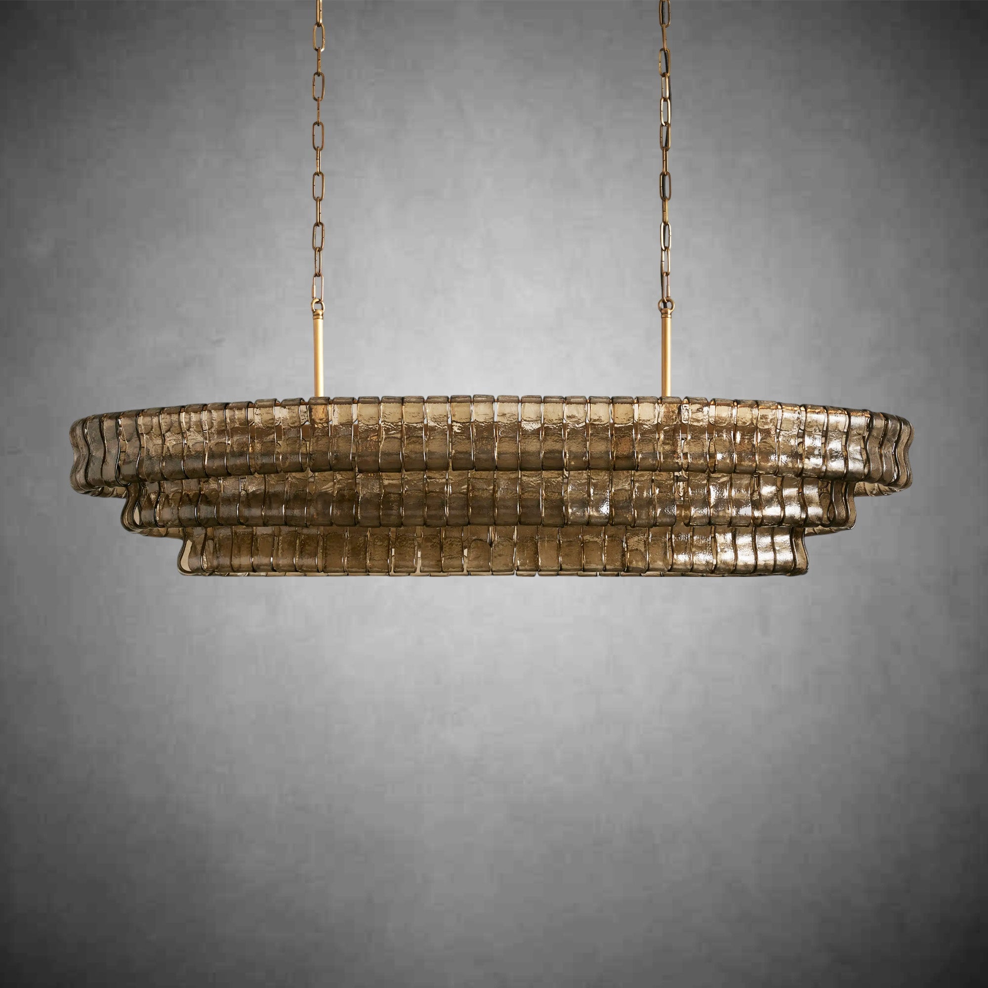 Ghiaccio Oval Chandelier 54"W/65"W - Merlinlamps