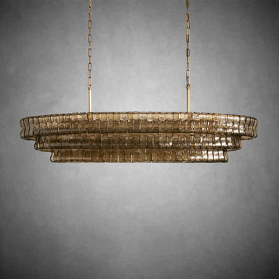 Ghiaccio Oval Chandelier 54"W/65"W - Merlinlamps