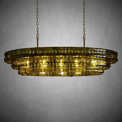 Ghiaccio Oval Chandelier 54"W/65"W - Merlinlamps