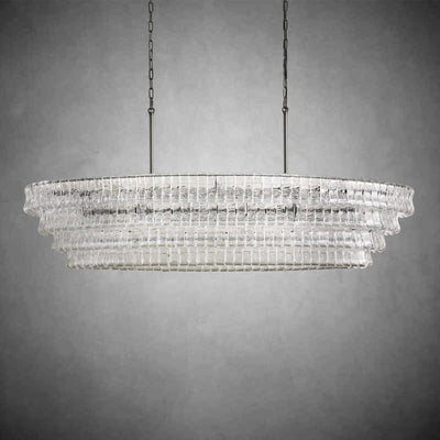 Ghiaccio Oval Chandelier 54"W/65"W - Merlinlamps