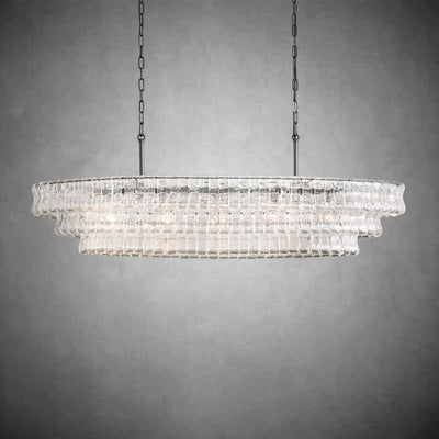 Ghiaccio Oval Chandelier 54"W/65"W - Merlinlamps