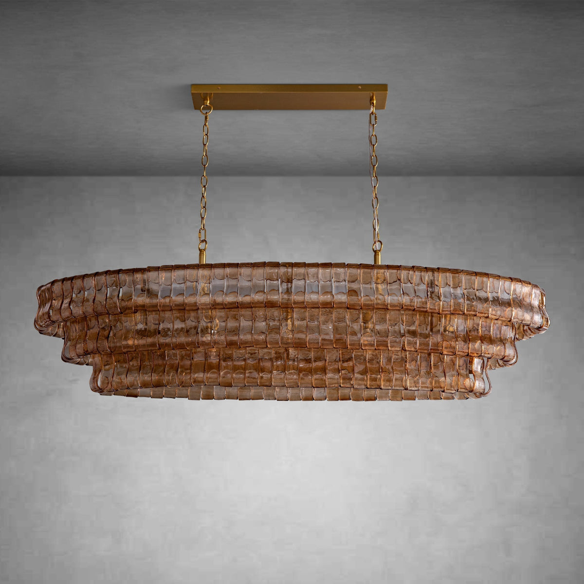 Ghiaccio Oval Chandelier 54"W/65"W - Merlinlamps