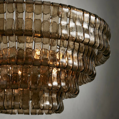 Ghiaccio Round Glass Chandelier - cyranlamps