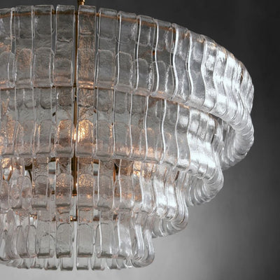 Ghiaccio Round Glass Chandelier - cyranlamps