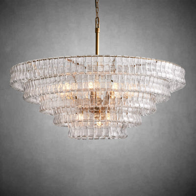 Ghiaccio Round Glass Chandelier - cyranlamps