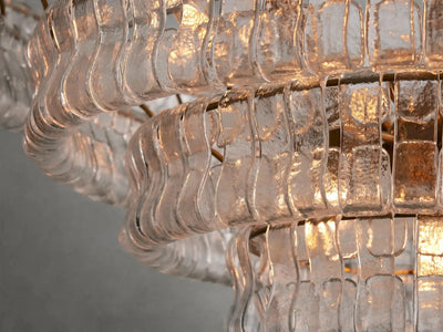 Ghiaccio Round Glass Chandelier - cyranlamps