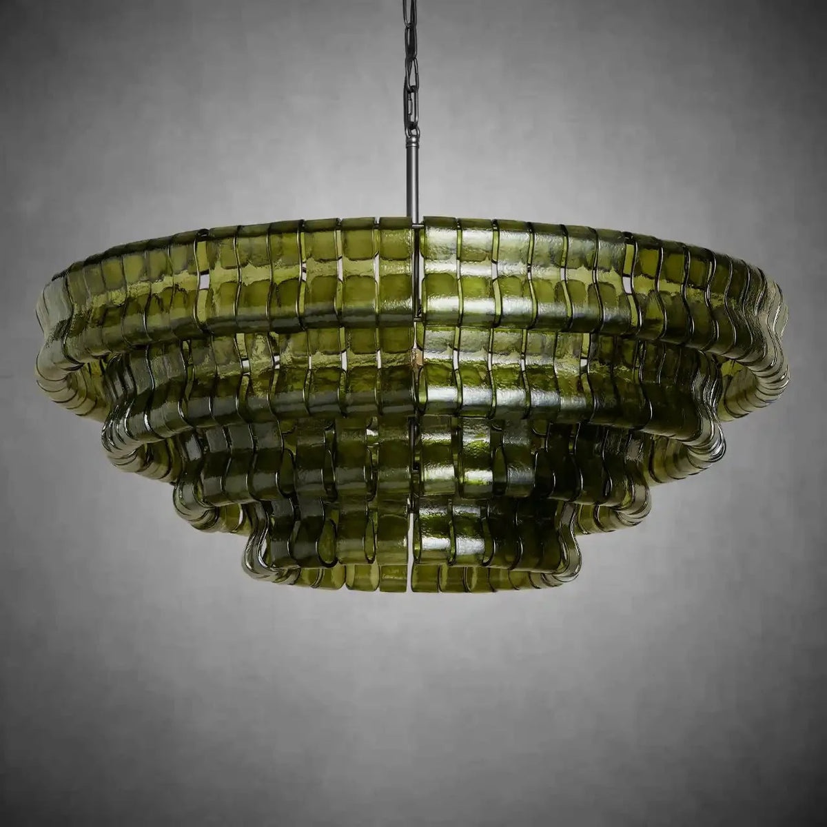 Ghiaccio Round Glass Chandelier - cyranlamps