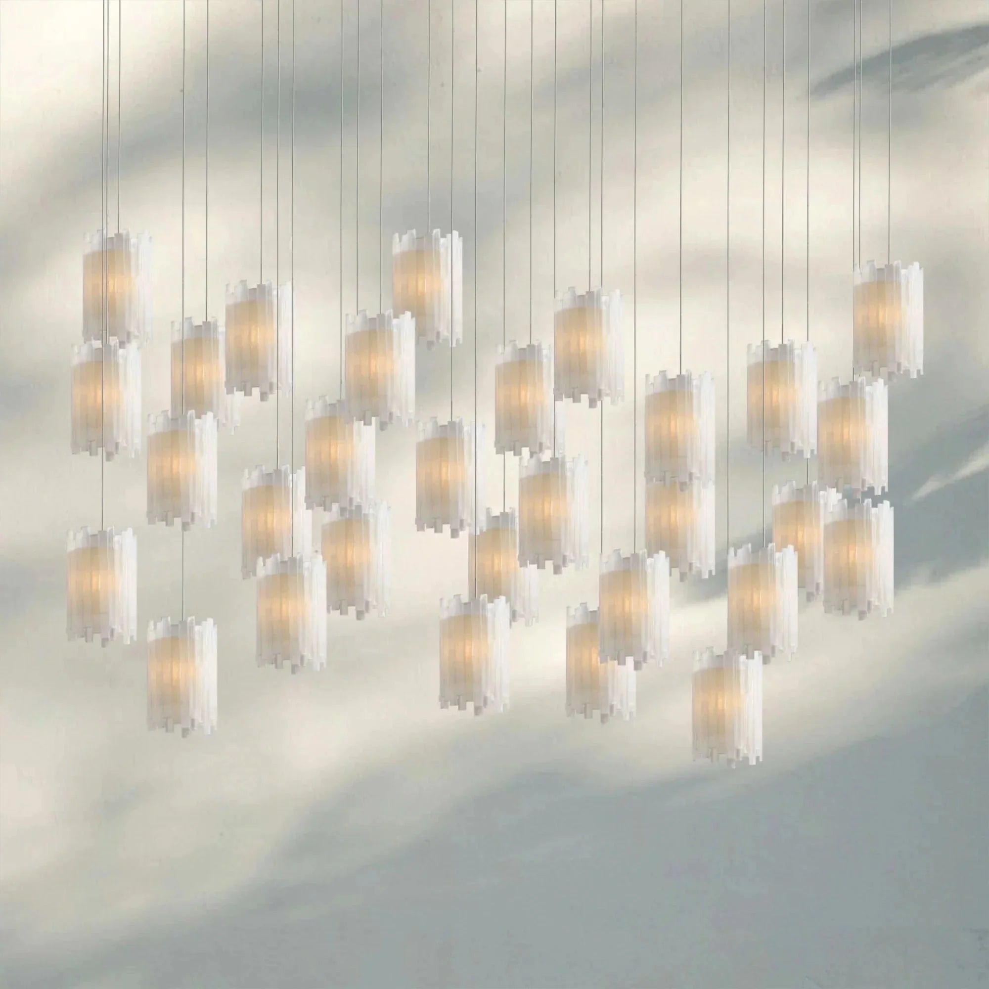 Giana Rectangular Chandelier 15/30 - Light - cyranlamps