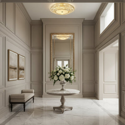 Gio Crystal Flush Mount Chandelier - cyranlamps