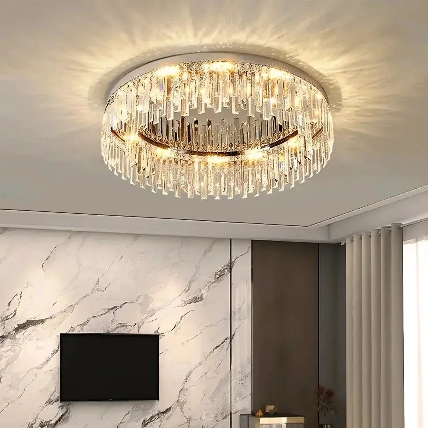 Gio Flush Mount Chandelier - cyranlamps