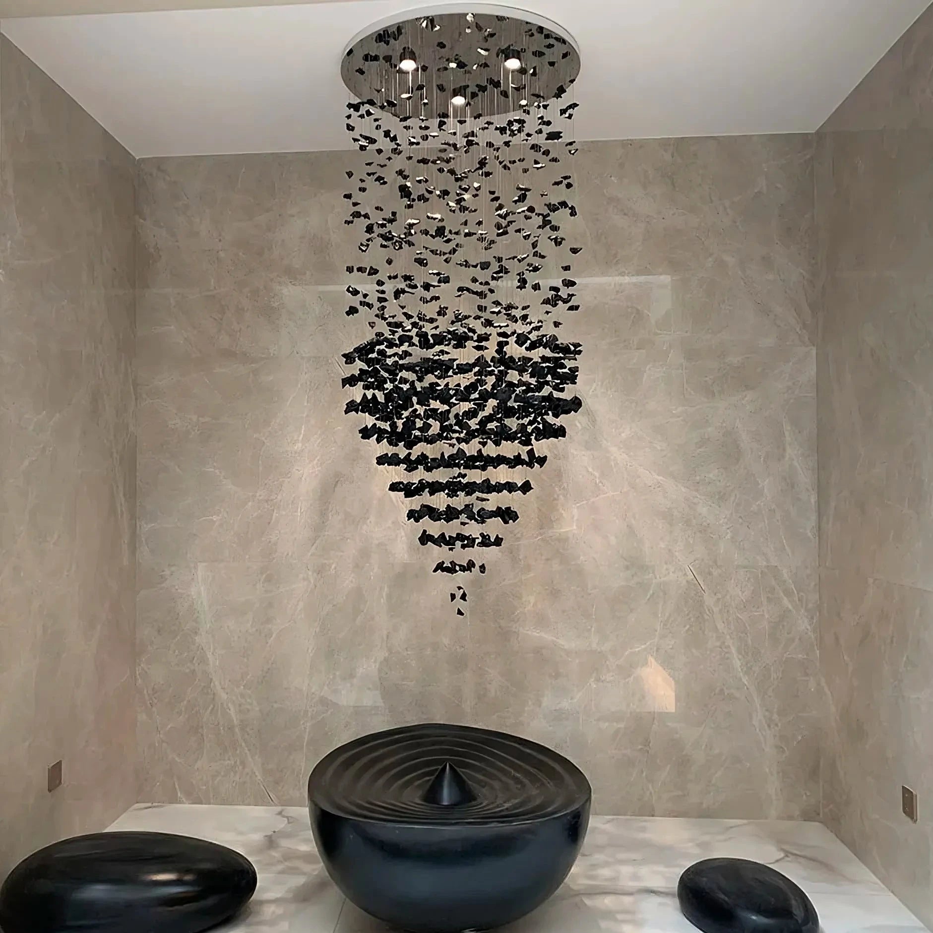 Giore Stone Pendant Chandelier - cyranlamps