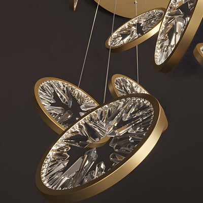 Gold Crystal Staircase Chandelier - Cyran Lamps