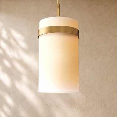 Ravella Milk Glass Cord Pendant
