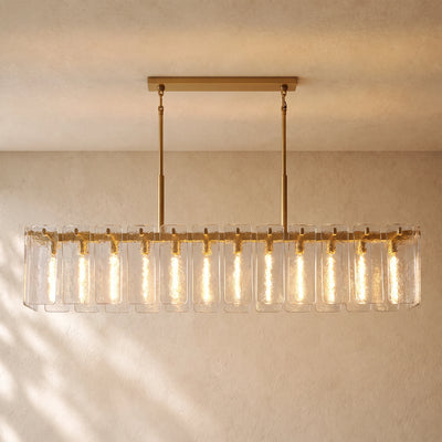Calam Glass Rectangular Chandelier 60", 72"