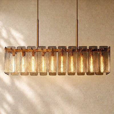 Calam Glass Rectangular Chandelier 60", 72"
