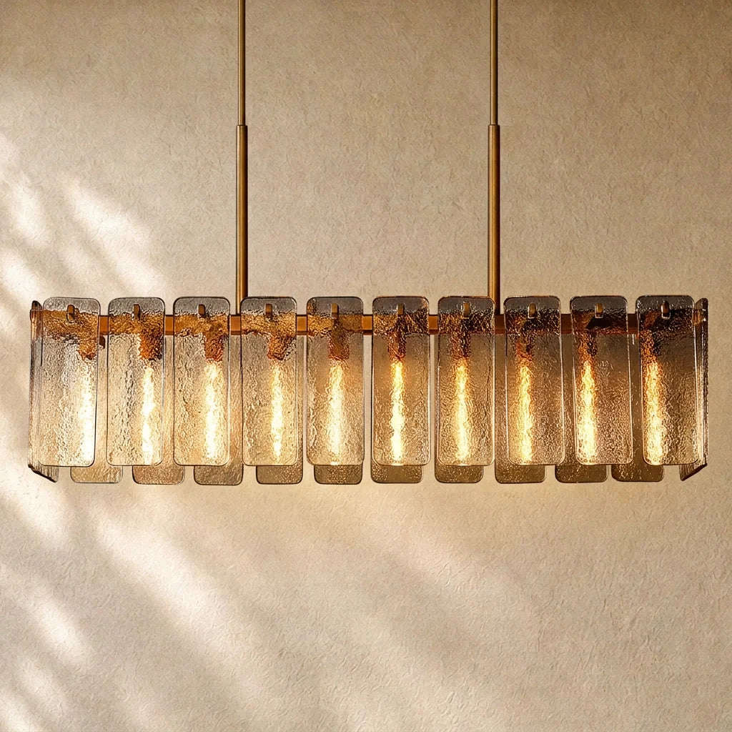 Calametta Glass Rectangular Chandelier